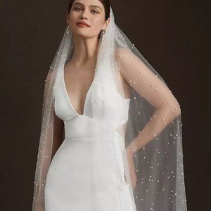 Roesia Pearl Veil by Anthropologie